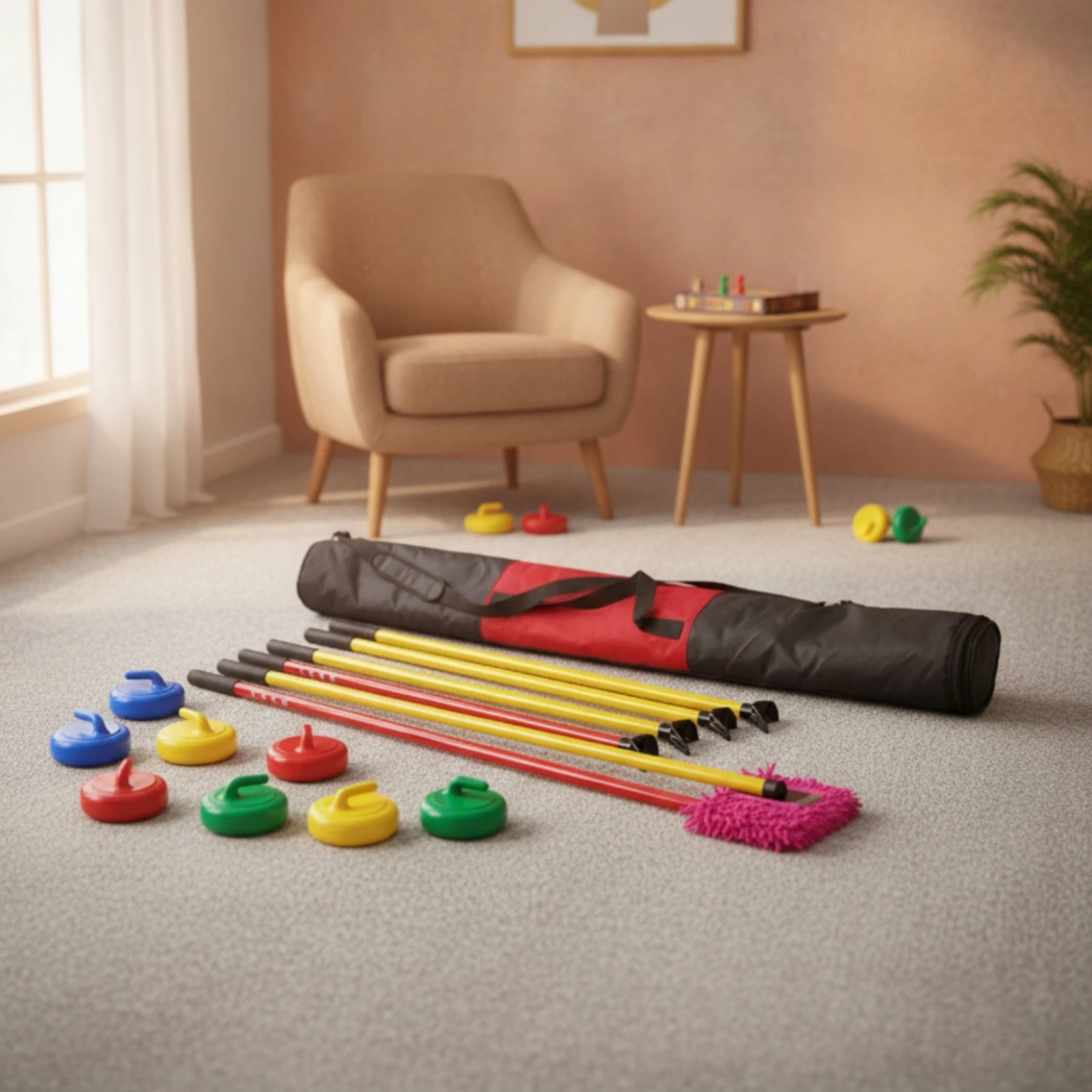Dry Curling Accessory Set Portable Sports Equipment for Clubs, Indoor Practice, Outdoor Training view 6