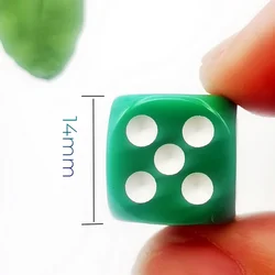 10pc/lot D6 Dice 6 Faces Dice Casino Table Game Dice Acrylic Round Edge Dice D6 14mm Casino Dice