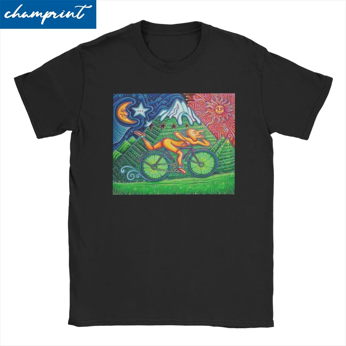 Bicycle Day Bike LSD Motorcycle T-Shirt Men Women Albert Hofmann Novelty Cotton Tees Round Neck Short Sleeve T Shirts Clothes
