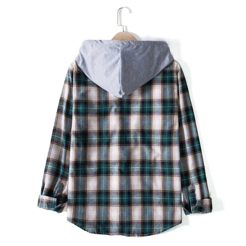 

Spring Men's Slim Fit Plaid Long Sleeve Shirt Sturdy PU Leather Thickened Autumn Fashion Resistant to Fading And Deformation