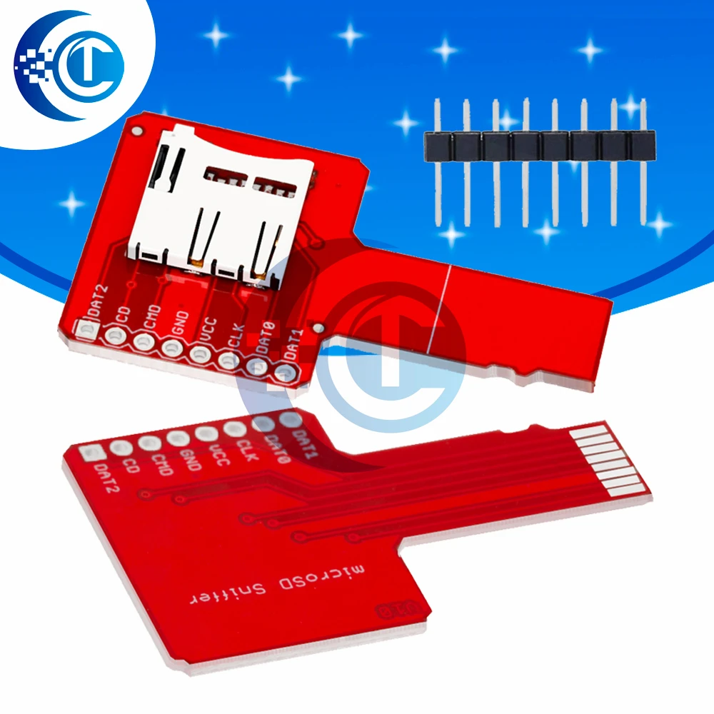 Модуль адаптерной платы micro SD Sniffe TF Card Spi для Arduino