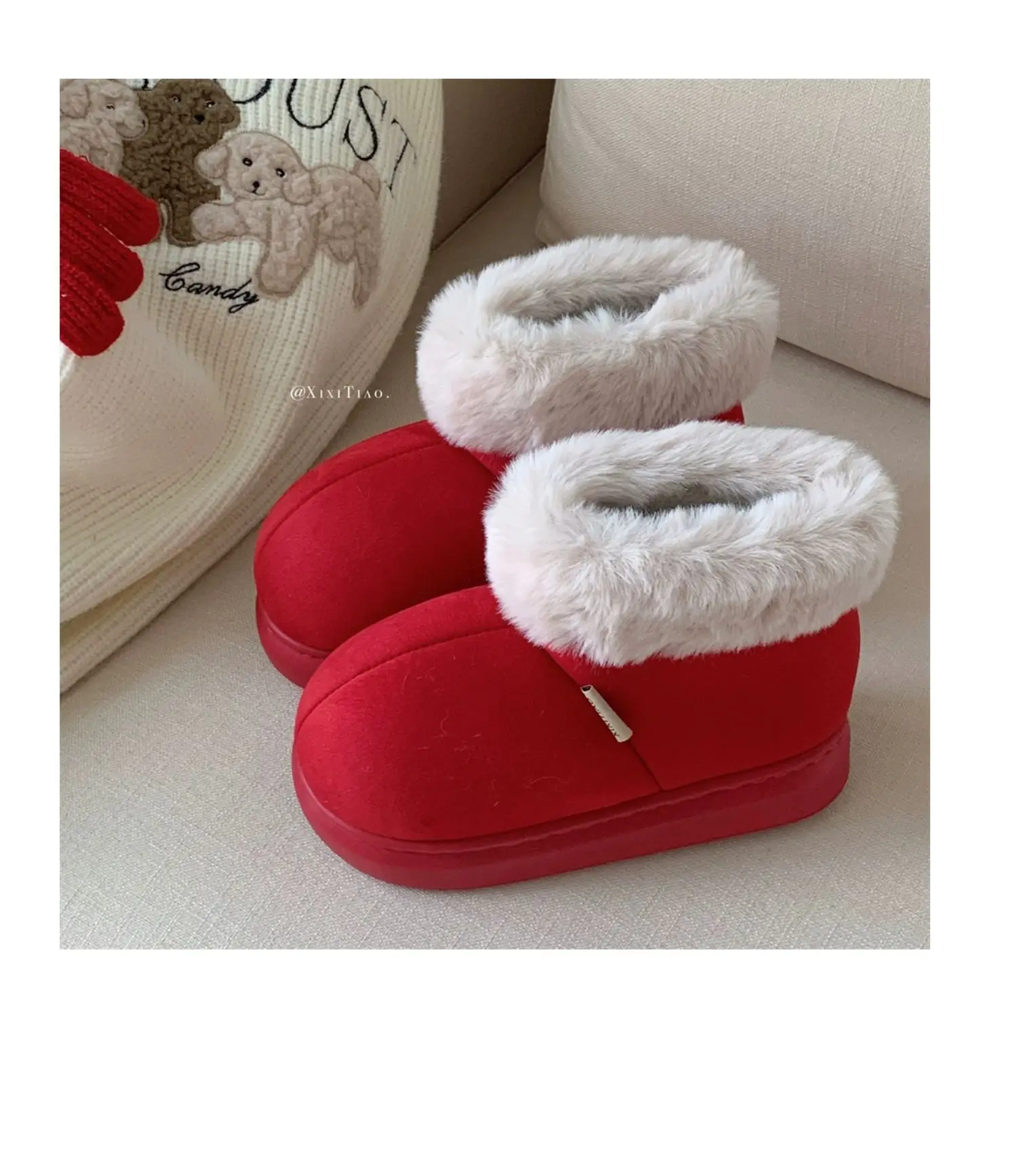 Comwarm Winterstiefel für Damen, flauschig, mit warmem Plüschfutter, Baumwollstiefel, neue Outdoor-Schneestiefel, rutschfeste, dicke Sohle, Damenschuhe – Detail 18