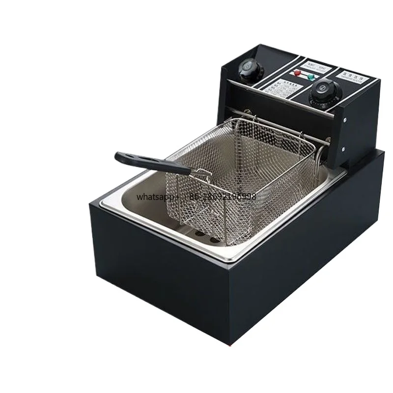 220V Fried Pan Commercial Electric Fryer Large Capacity Thickened French Fries Deep-fried Dough Sticks