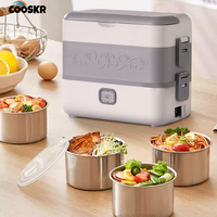 Electric Lunch Box 1.2L/2.4L Portable Food Warmer Box for Outdoor Camping Work Car Food Heating Warmer Potable Heating Lunch Box