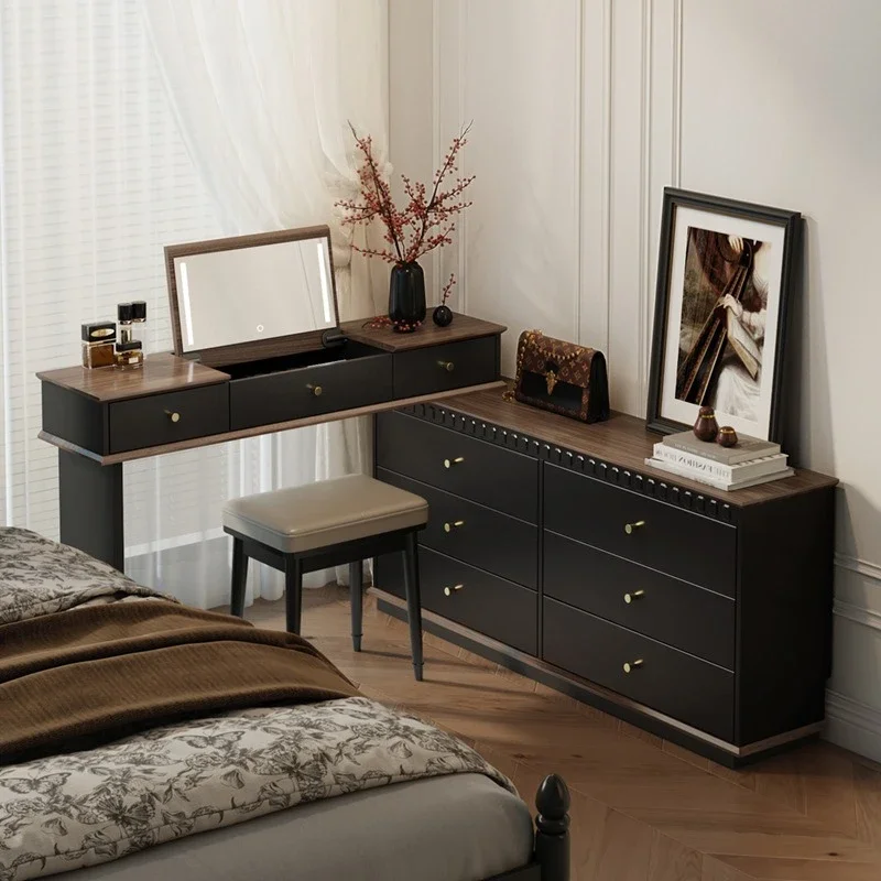 

chest bedroom makeup bedside locker American retro cabinet small apartment