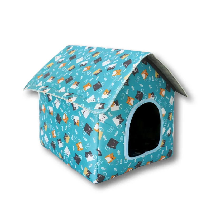 Maison pour animaux de compagnie pliable et détachable, résistante à l'eau, idéale pour les chats, l