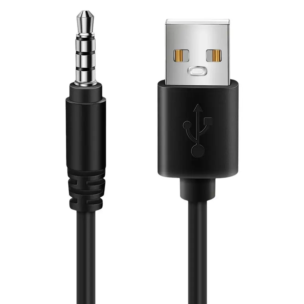 Wtyczka 3,5 mm AUX Audio Jack na USB 2.0 męski kabel ładowarki Adapter do samochodu MP3 USB kabel konwersyjny