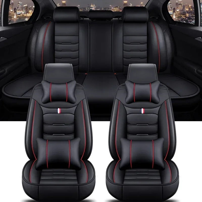 Full Set Universal PVC Leather Car Seat Cover With Car Seat Cushion cover car seat