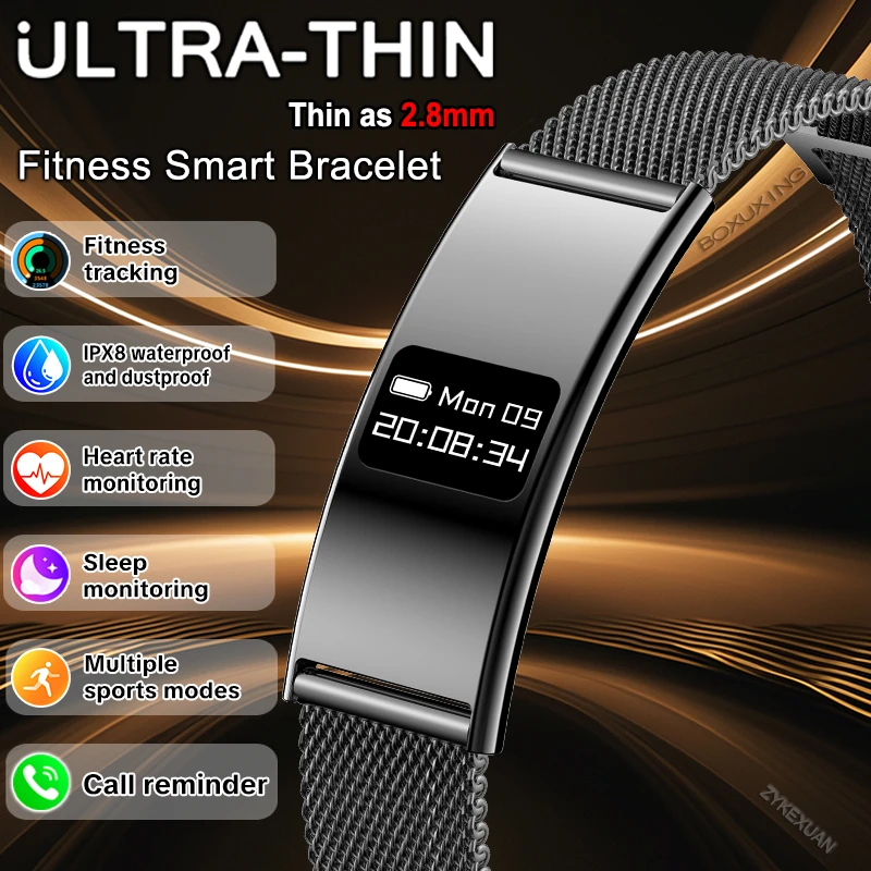 

Новый фитнес-трекер, умный браслет для мужчин и женщин, мониторинг здоровья, IPX8, водонепроницаемые умные часы, монитор сердечного ритма, монитор сна, умный браслет