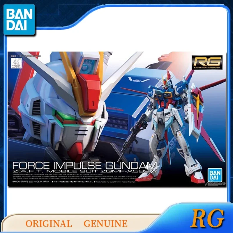 Bandai Original Genuine RG FORCE IMPULSE GUNDAM Anime Action Figures Toys for Kids Gift Assembly Model Ornaments