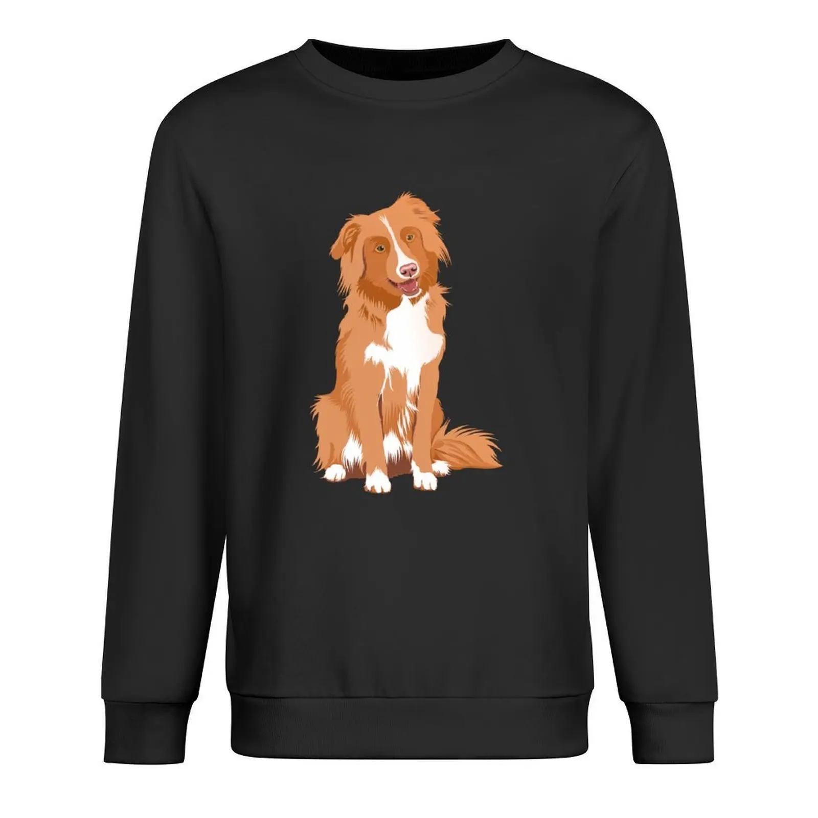 

Nova Scotia Duck Tolling Retriever Sit Vector Art Pullover tracksuit men japanese style men sweatshirt