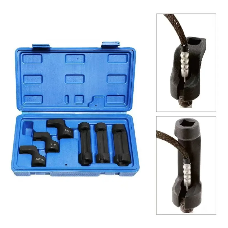 

For Truck Light Truck Repair Six Pcs Egt Sensor Socket Set Three Eights Drive Thirteen Mm Fourteen Mm Seventeen Mm Removal Tool