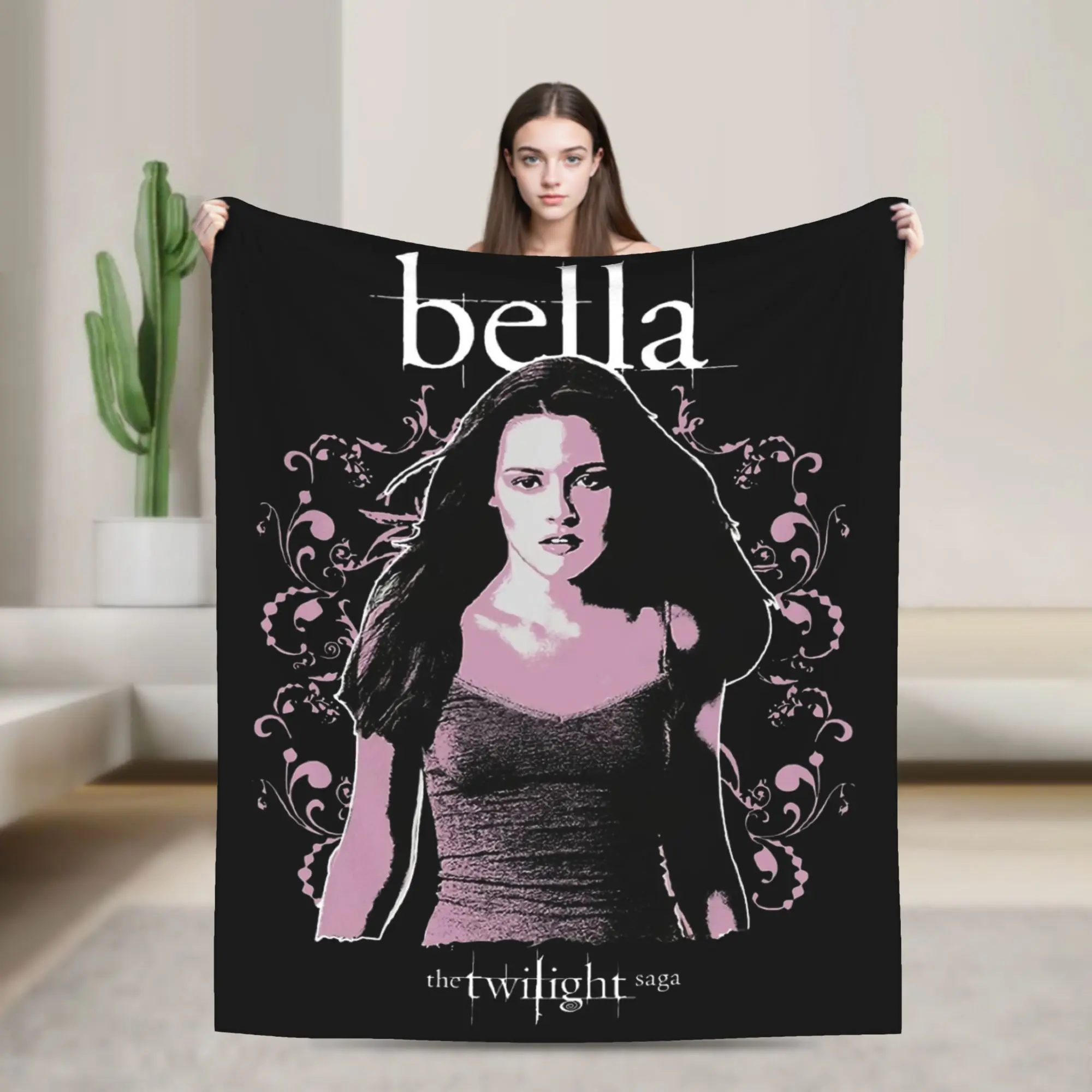 Bella Twilight Movie Retro Blanket Flannel Decoration  Multi-function Soft Throw Blankets for Home Outdoor Bedspreads