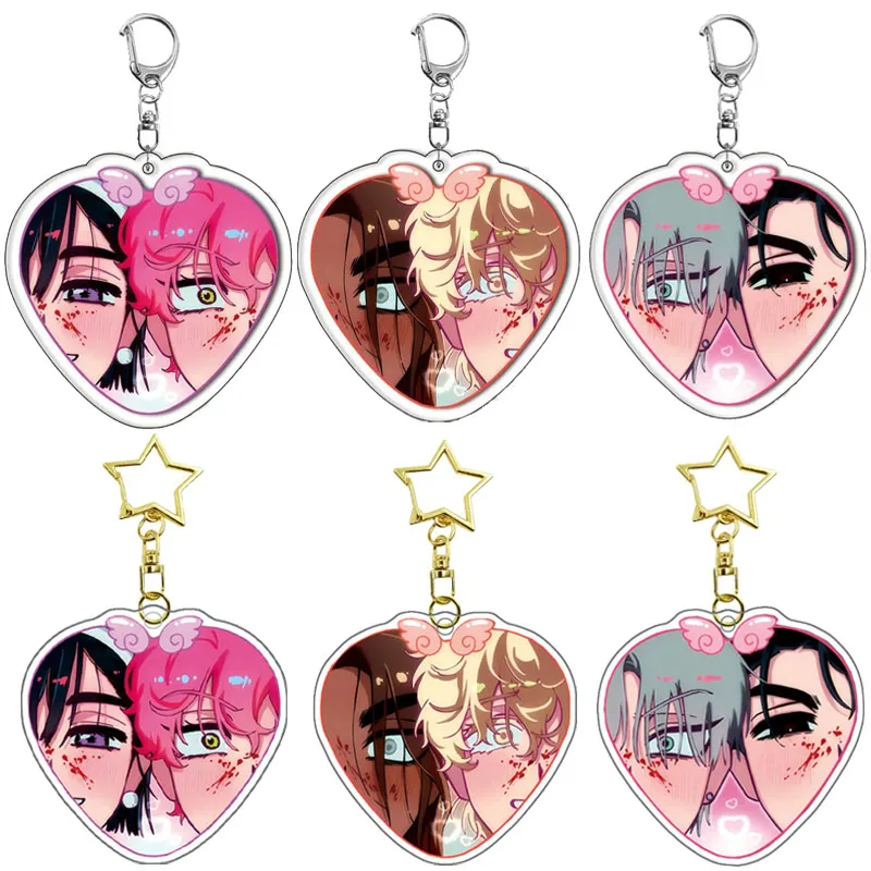 

Аниме Alien Stage пара брелок в форме сердца акриловый забавный брелок кулон ювелирные изделия подарочная сумка подвески сувенирные аксессуары пухлые