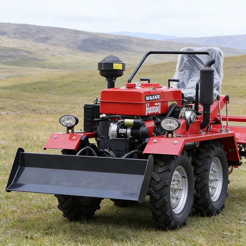 

Customized Multifunctional Small Agricultural Micro Tiller Set, Crawler Rotary Tiller & Plowing Machine for Crawler Tractor