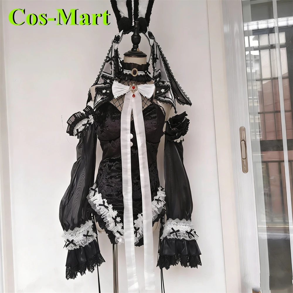

Костюм для косплея Cos-Mart Game Azur Lane HMS Formidable: платье-комбинезон в стиле кроличьей девушки, черно-белая одежда для ролевых игр на Хэллоуин