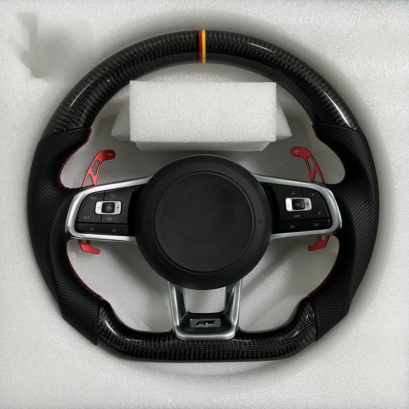 

Carbon Fiber Complete Steering Wheel for Volkswagen Golf 7.5 GTI MK7 VW Polo GTS GTD GTE Scirocco R Passat CC R-Line Jetta