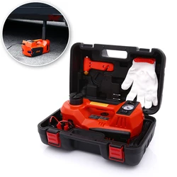 12V 5Ton Car Electric Hydraulic Jack Kit Automatic Lifting Jacks with Tire Inflator Pump Wheel Disassembly Replacement Aid Tools