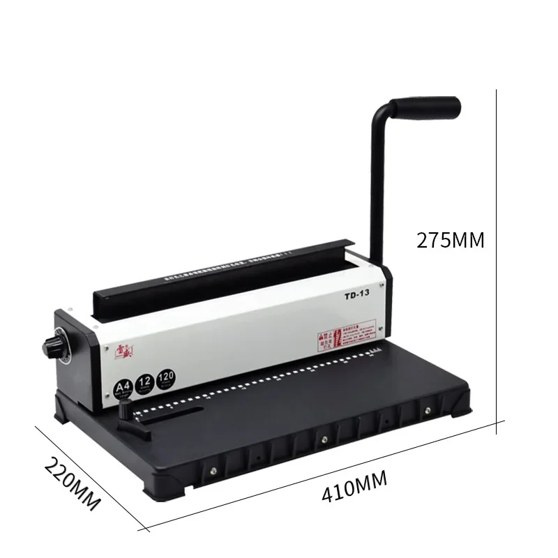 Factory Coil Binding Machine Rayson TD-13 3:1 Metal Calender Notebook Double Coil Binding Machine