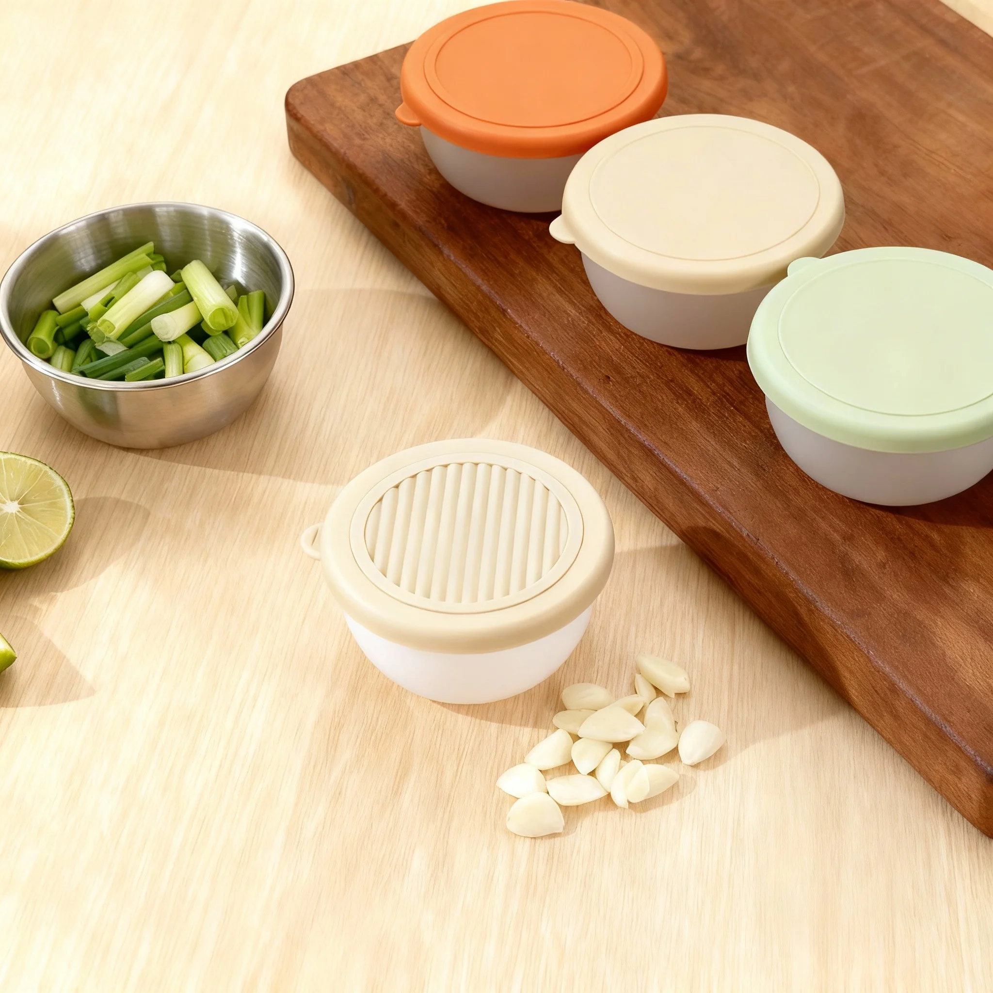 2/6 Stück Mini-Salatdressing-Behälter, tragbarer Outdoor-Plastiksaucenbecher mit Deckel, wiederverwendbare, auslaufsichere Aufbewahrungsbox für Nüsse und Snacks – Detail 3
