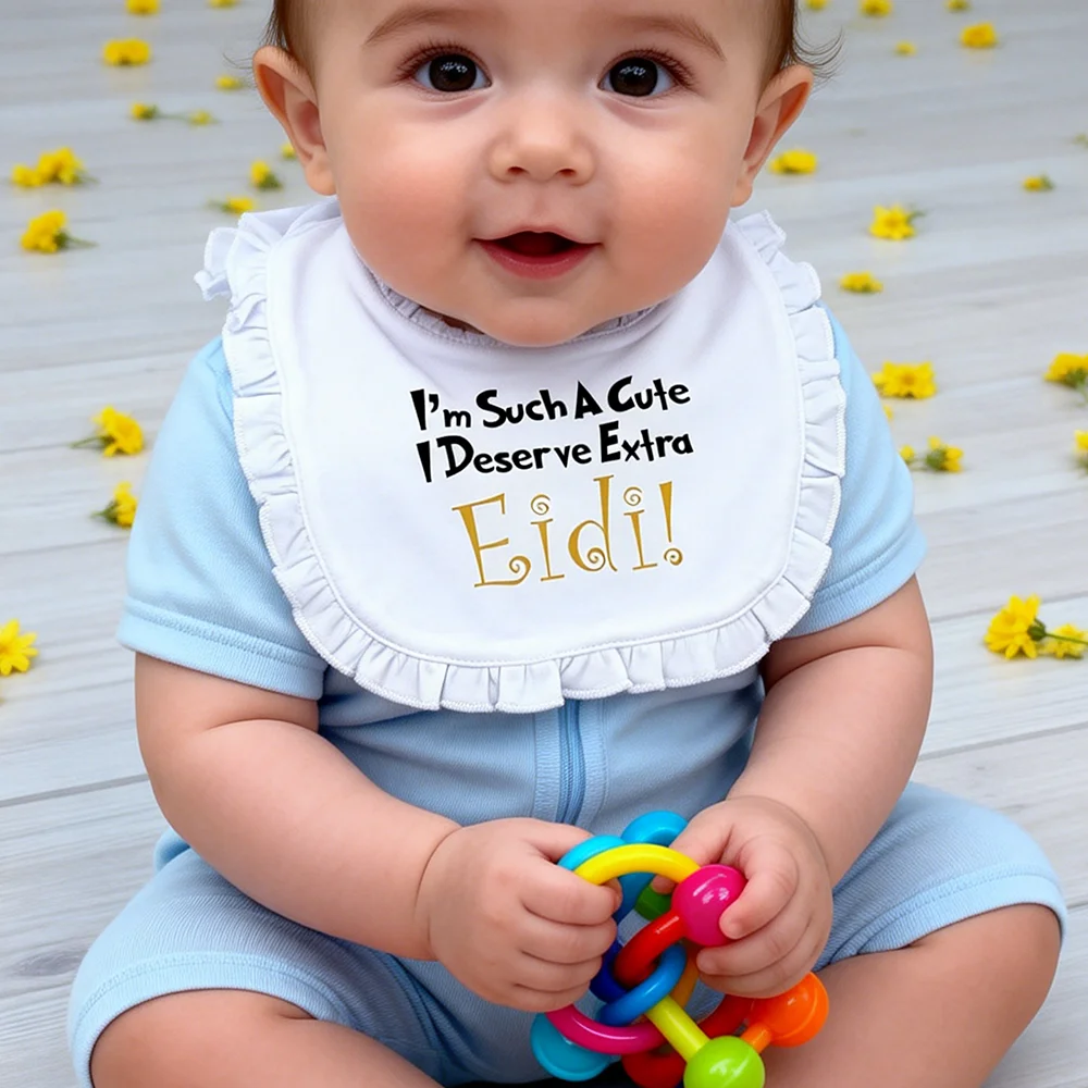 Mein Erstes Eid Baby-Lätzchen für Muslimische Islamische Weiche Babykleidung für Mädchen und Jungen Neugeborenen-Geschenk Neugeborenen-Essentials Andenken