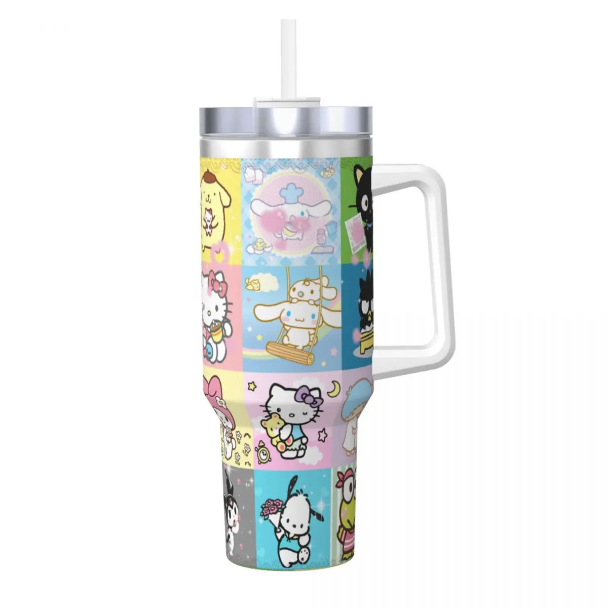 

Sanrio Hello Kitty Melody Kuromi 40 Oz Ultimate Tumbler with Handle and Straw Vacuum Insulated Tumbler