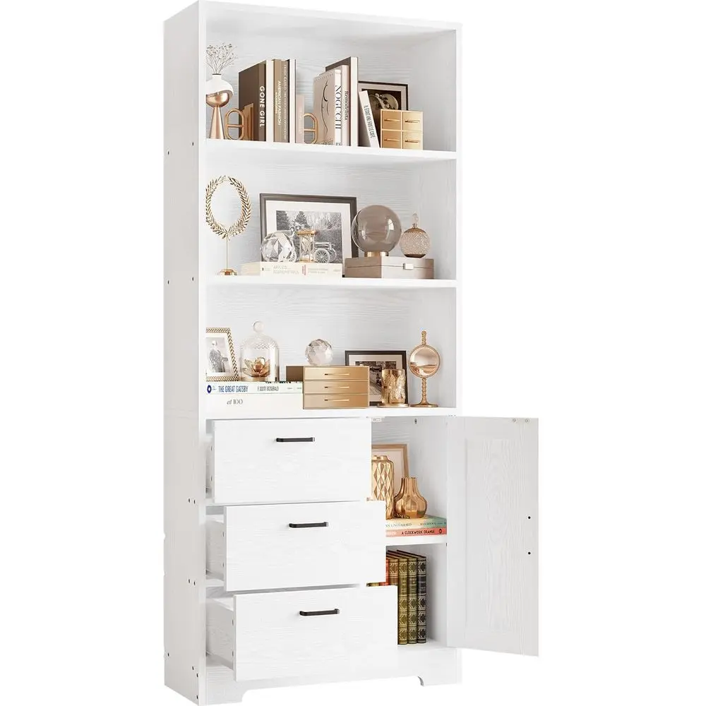 

71 Tall 3-Tier Bookshelf for Living Room, Entrance, or Home Office