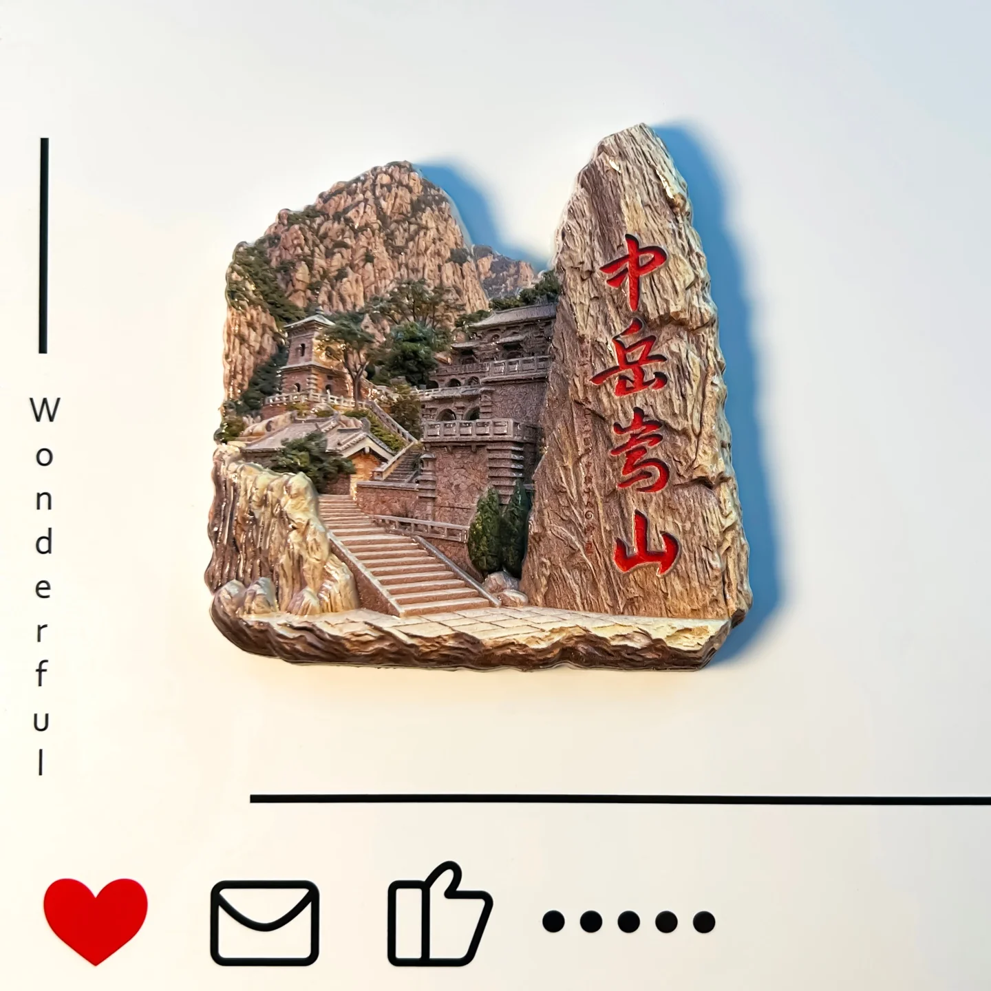 China, Henan, Dengfeng City, Mount Song, tourist commemorative refrigerator sticker