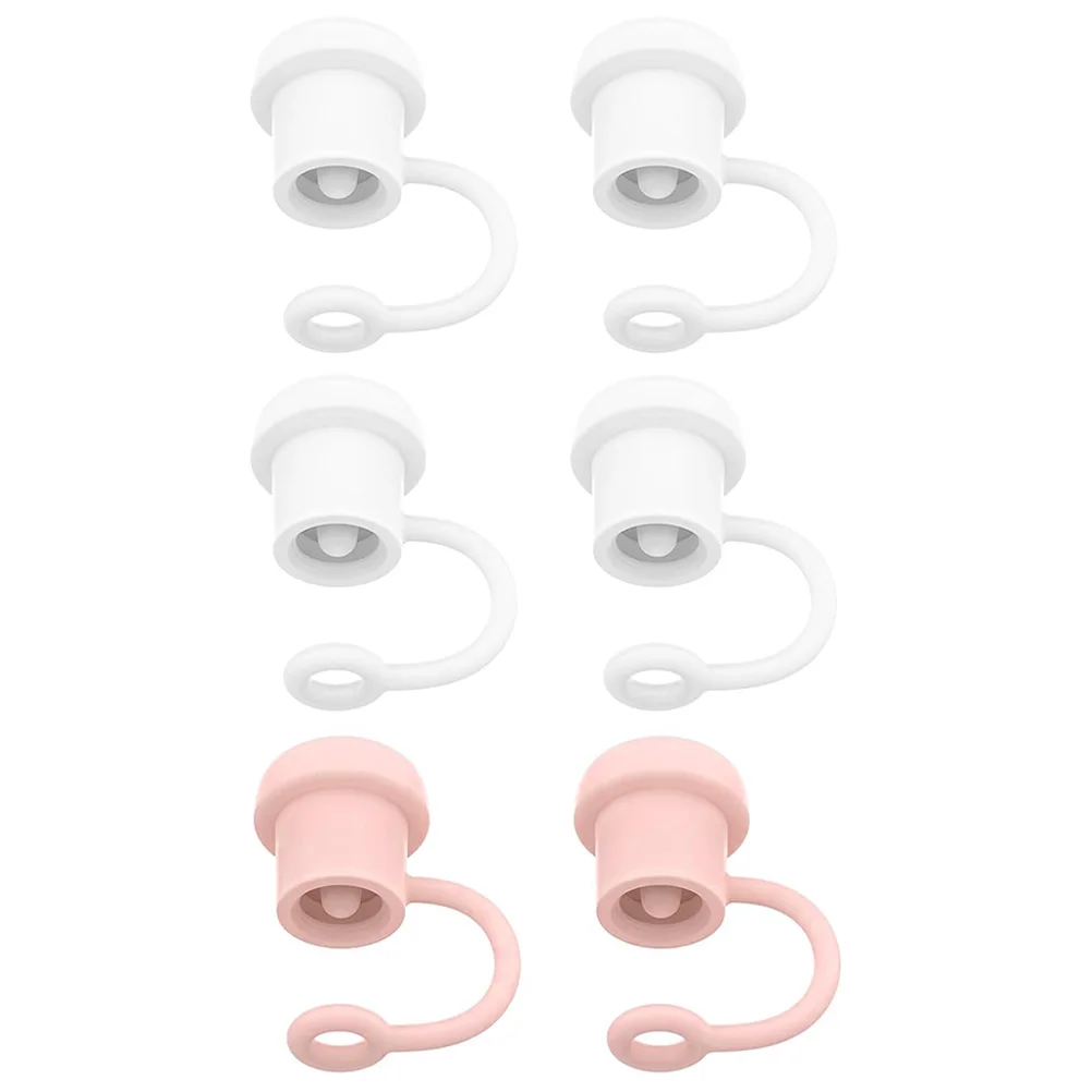 

6pcs Silicone Reusable Cute Drinking Protectors Tumbler Cup Straw Reusable Straw Caps Toppers Dust Plug