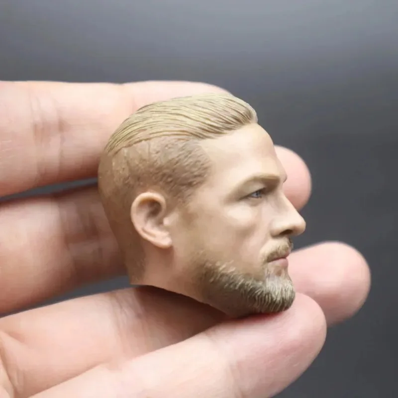 1/6 British Handsome Guy Head Sculpt Male Solider Yellow Hair Model Head Carving Model Toys for 12in Male Solider Action Figure