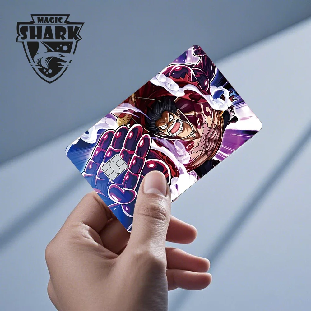 ملصق غطاء جلدي غير لامع من Magic Shark Wanted Anime 3M PVC غير لامع لبطاقة الائتمان الميترو ديبيت