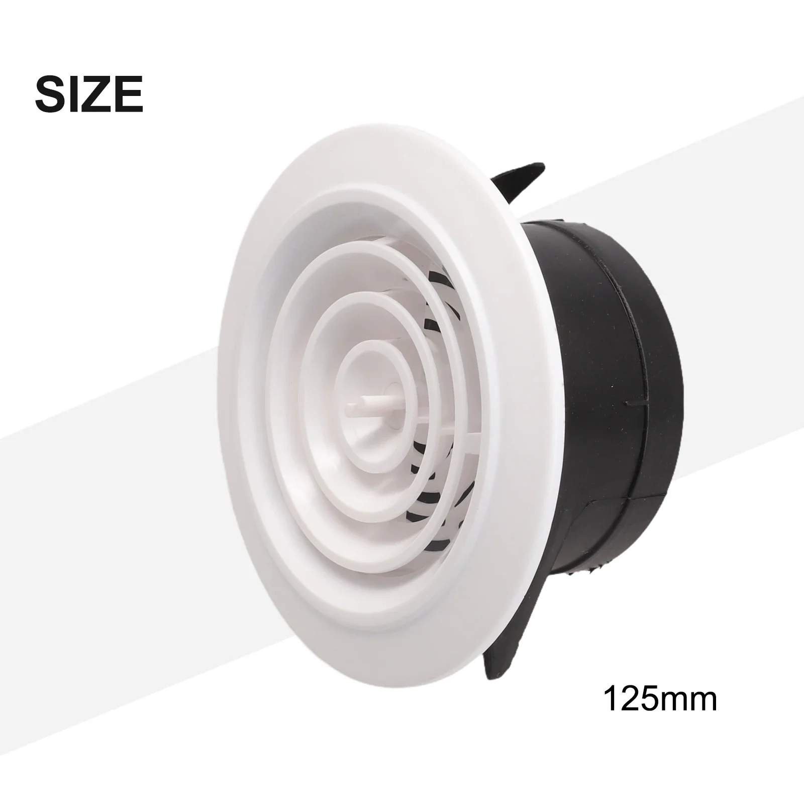 1pcs 75-200mm Wall Interior Vent ABS Ventilation Grille Vent Cover Adjustable ABS Air Ventilation Cover Round Louvered Vents