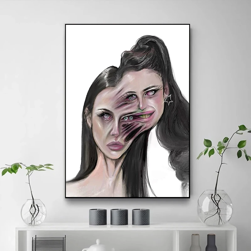 

America Latest Horror Movies The Substance Poster Frames Wall Pictures Interior Paintings Gaming Room Decoration For Home Decor