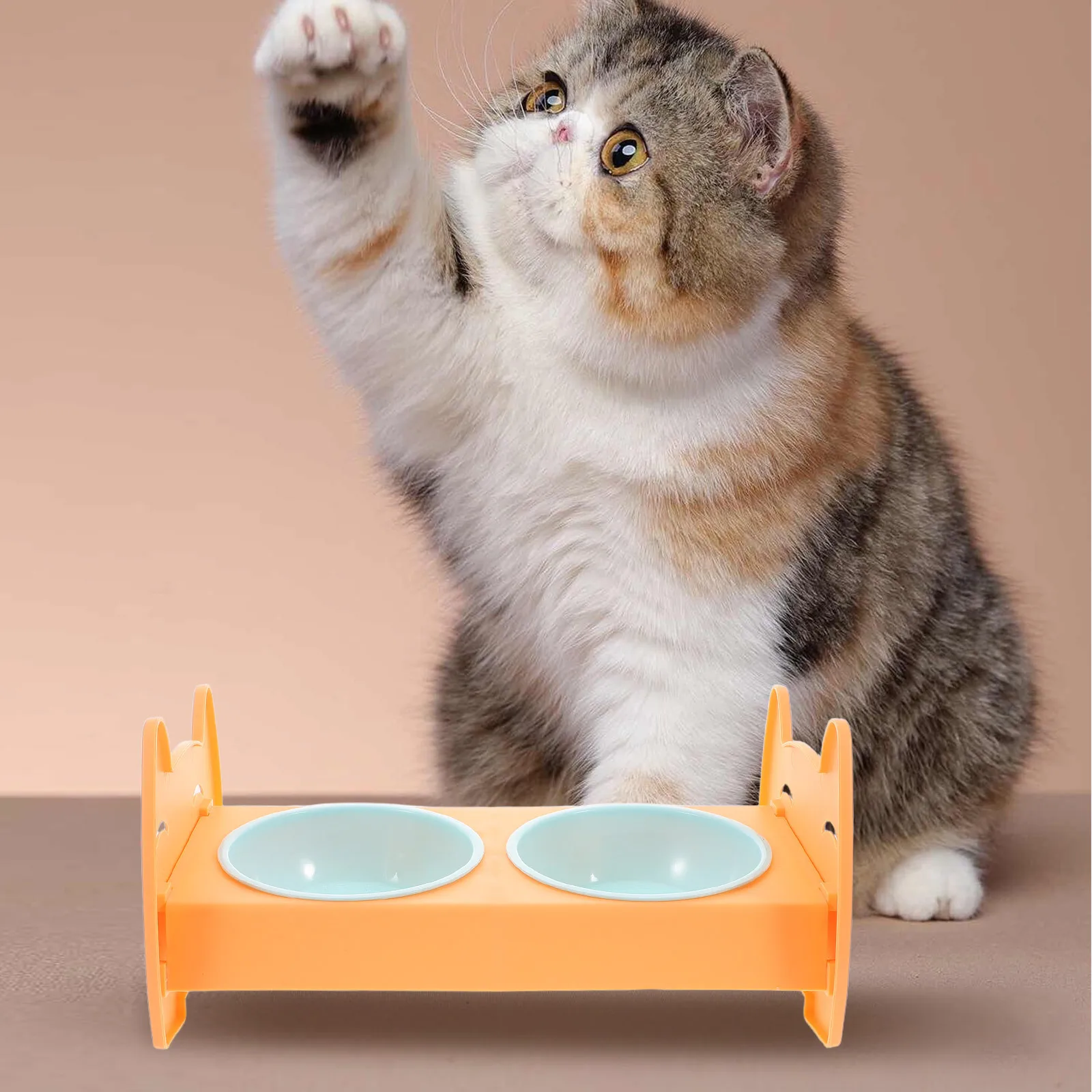 

Stainless Steel Cat Dog Bowl Double Feeder Non-Slip Outdoor Pet Food Water Bowl Small Metal Dog Bowls Multifunctional Feeder