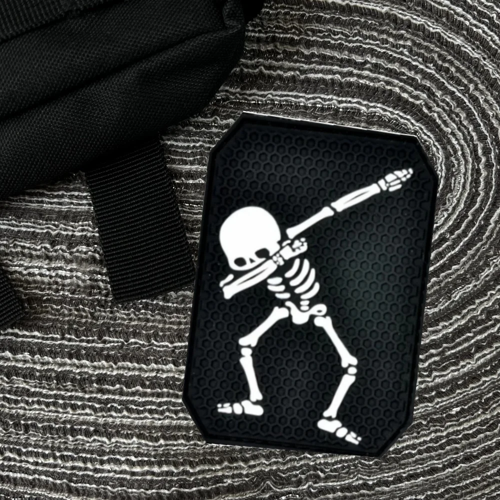 

Skeleton Man Tactical Military Backpack Patches Hook and Loop Patch Patch for Clothing Accessories Skull Badges Stickers