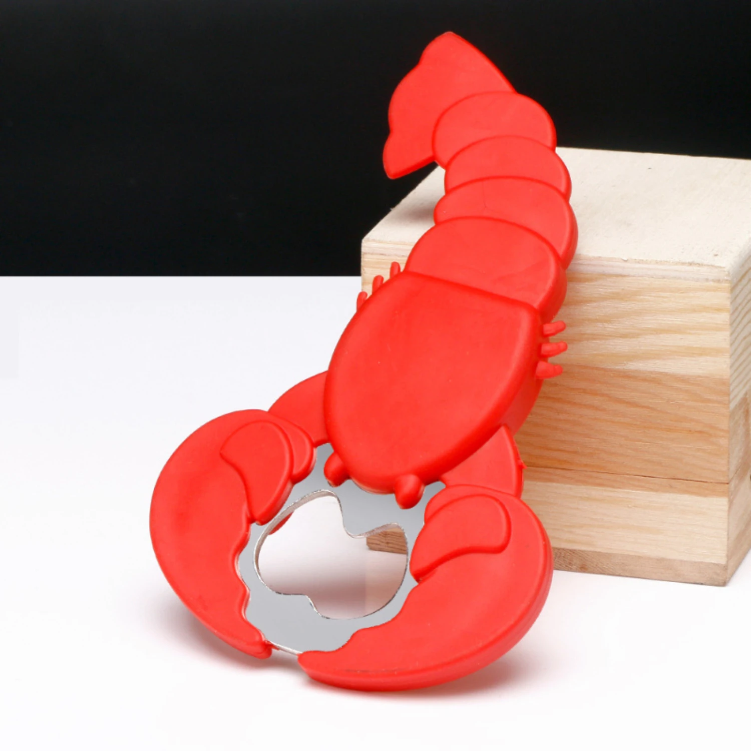 창의적인 동물 모양 병따개 - TPR이 포함된 스테인레스 스틸 - 내구성이 뛰어나고 재미있는 맥주 음료 오프너(선인장, 악어, Lobs