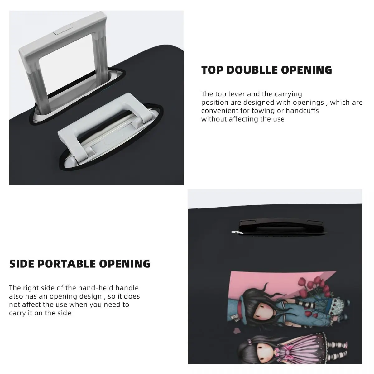 Защитный чехол для чемодана Santoro Gorjuss, эластичные защитные чехлы для дорожного багажа на 18-32 дюйма