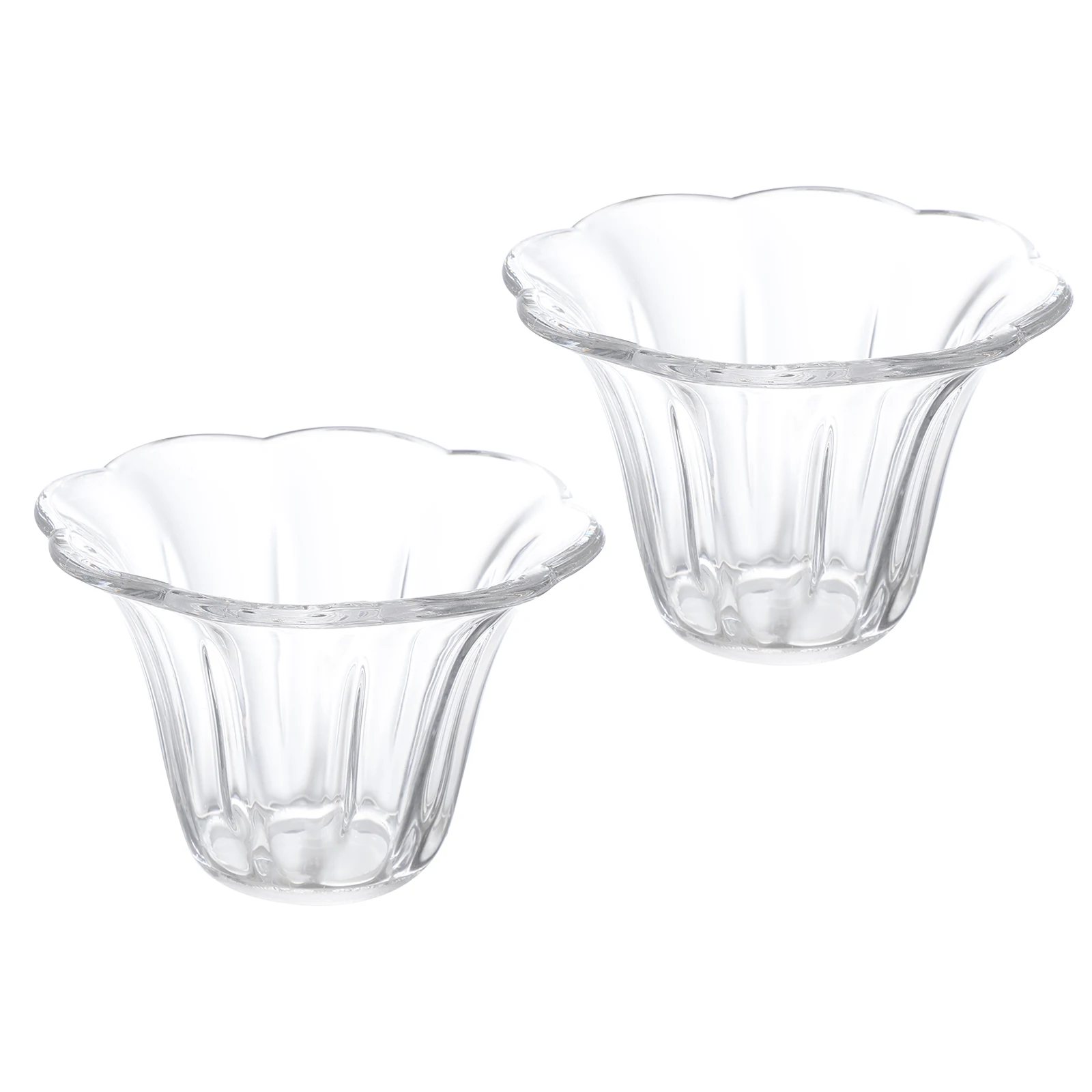 

2Pcs Glass Lampshade E27 Transparent Lamp Protector for Table Floor Bedside Light Home Decoration Transparent Lamp Shade