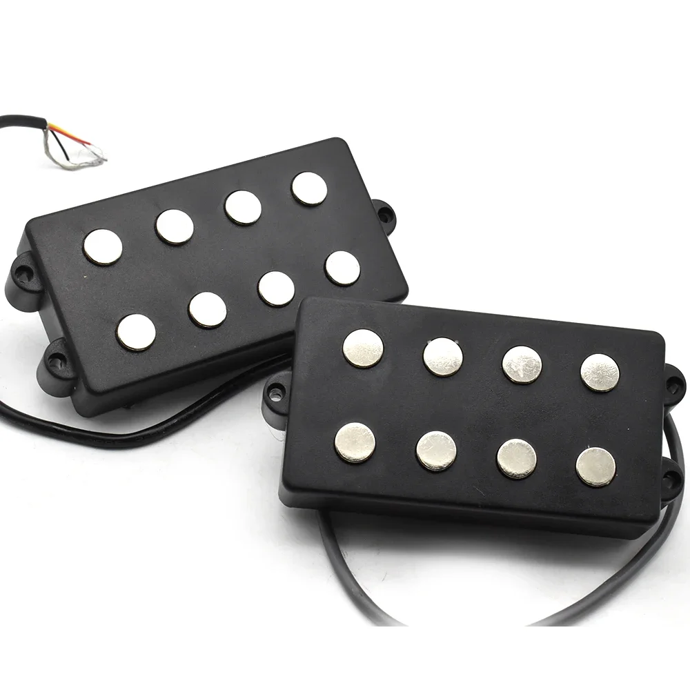 

3Set Open Bass Guitar Pickup 4/5 String Double Coil Humbucker Pickup Ceramic Neck Bridge Pickup for Bass Guitar Accessories