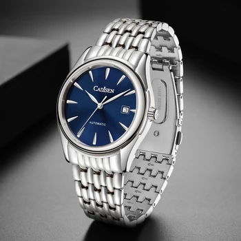 ساعات Cadisen الأوتوماتيكية للرجال ، آلات الفولاذ المقاوم للصدأ ، الياقوت ، ساعات العمل ، MIYOTA 42 ، جديد ،