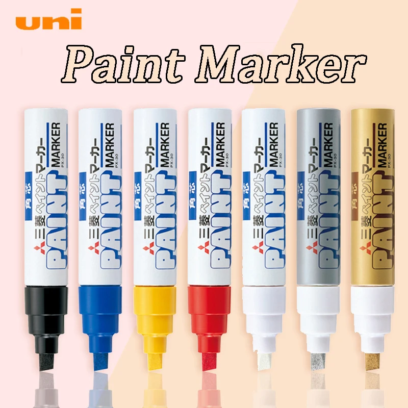 

Uni Mitsubishi Oil Marker Pen White Waterproof permanent marker POP Poster Graffiti paint pen For Tire Fabric Wood Rock Leather