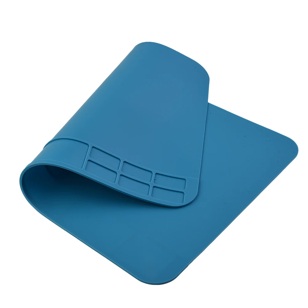 Pad Wärmedämmmatte Silikon 30 cm * 20 cm Zubehörstation Blau Wasserdicht Schreibtischunterlage Staubdicht Telefon 1-2 mm Dicke