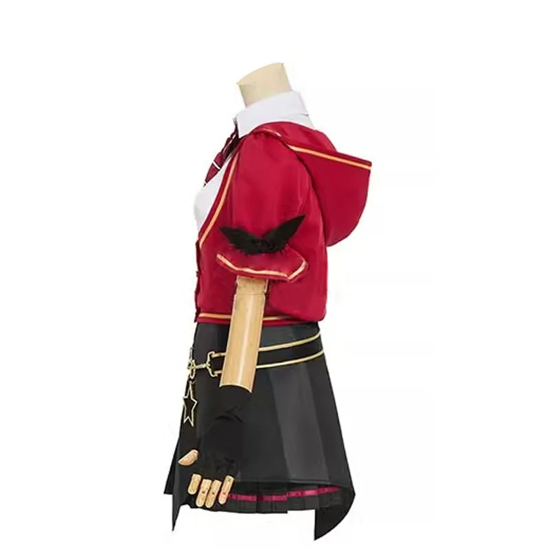 Game Project Sekai Colorful Stage Mochizuki Honami Cosplay Costume Wig Women Red Black Party Suit Halloween Carnival Uniforms