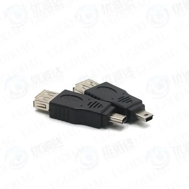 Mini usb macho para usb fêmea conversor conector transferência de dados sincronização otg adaptador para carro aux mp3 mp4 tablets telefones u-disco mouse