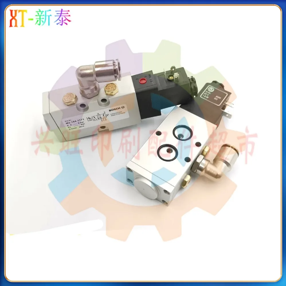 

Best Quality SM74SM52PM52 Printing Machine Closing Cylinder Side Outlet Solenoid Valve M2.184.1171 for Heidelberg