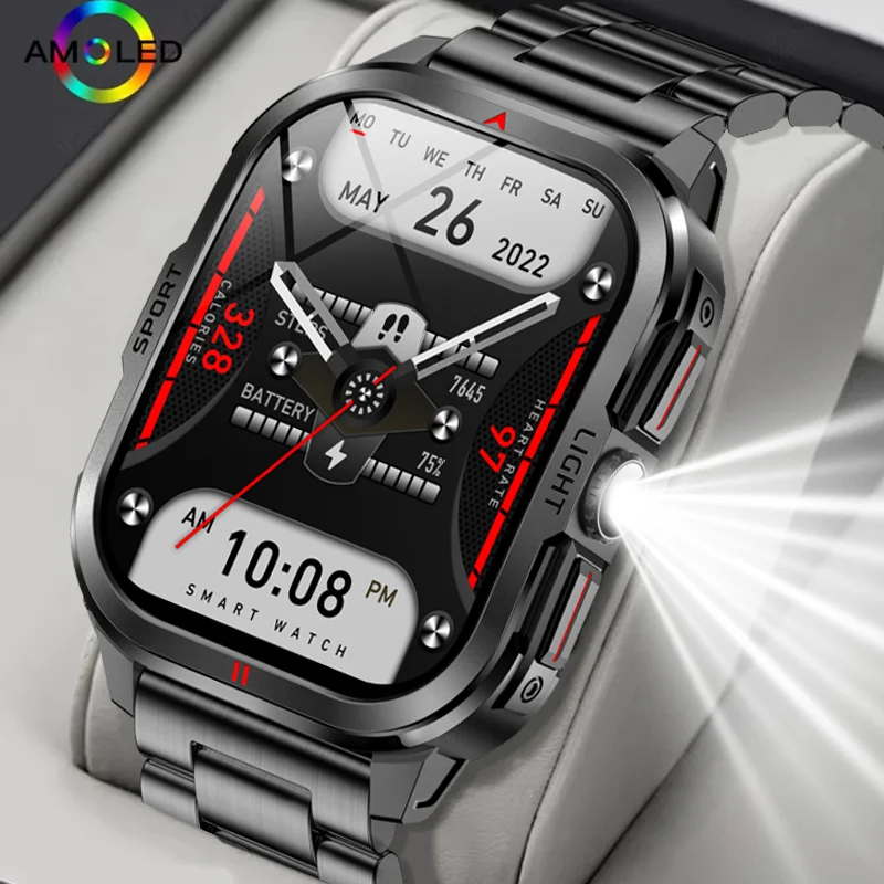 

2025 Rugged Military Smart Watch Men Outdoor Watches lP68 Waterproof 2.01" Al Voice Bluetooth Call Smartwatch For Android lOS