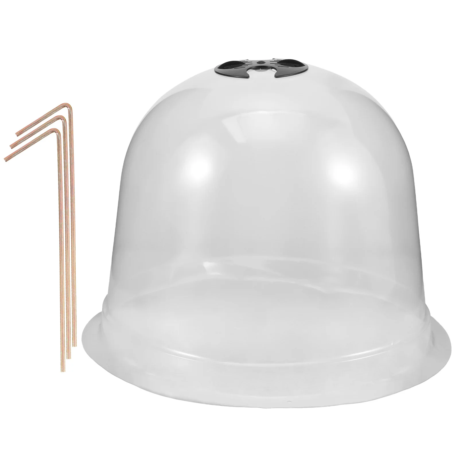 

1 Set Clear Plastic Plant Dome For Winter Frost Protection Breathable Garden Cloche Cover With Ventilation Transparent Design