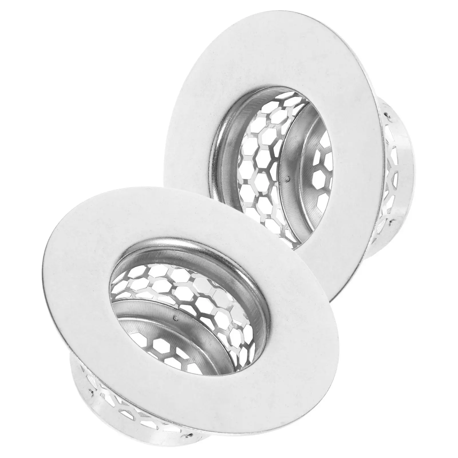 

2Pcs Stainless Steel Drain Hair Catcher Kitchen Bathroom Sink Strainer Bathtub Shower Floor Drain Filter Rust Resistant
