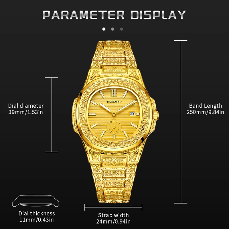 Bangwei 2025 relógio feminino negócios de luxo senhoras moda simples quadrado qualidade aço inoxidável relógio de pulso quartzo reloj