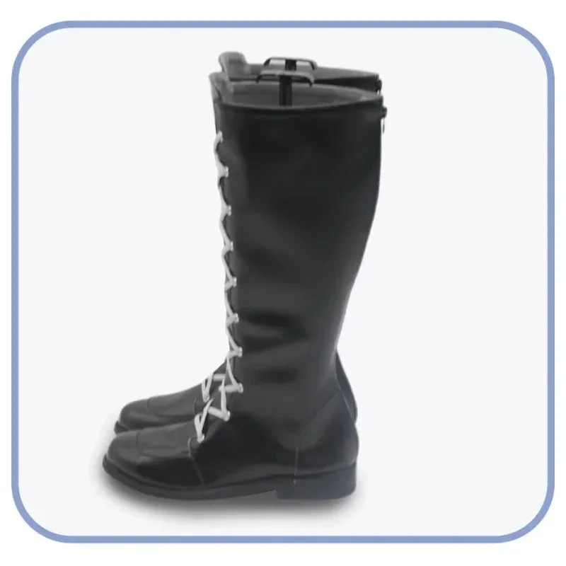 수신 마인 게임 블루 아카이브 코스프레 소품 PU 가죽 신발 할로윈 카니발 부츠 맞춤 제작,7;k'2.s;9,